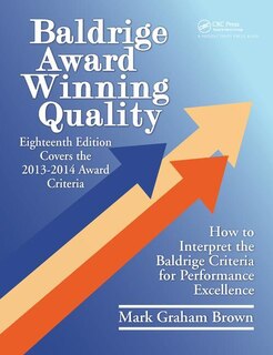 Couverture_Baldrige Award Winning Quality