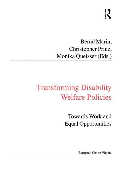 Front cover_Transforming Disability Welfare Policies