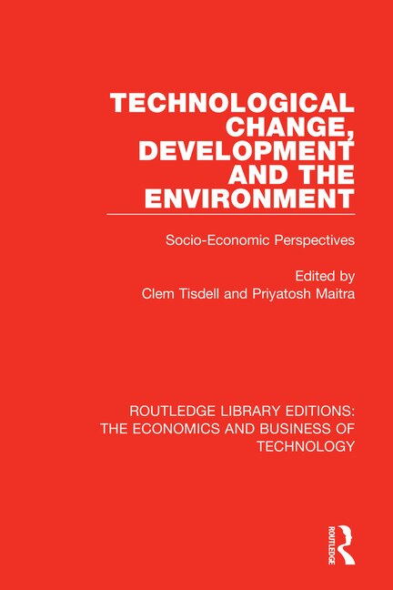 Couverture_Technological Change, Development And The Environment