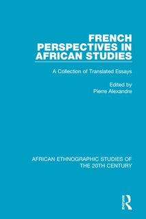 Front cover_French Perspectives In African Studies