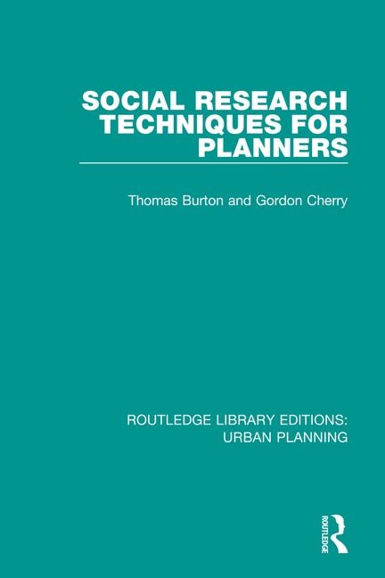 Front cover_Social Research Techniques For Planners