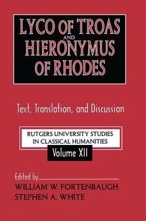 Couverture_Lyco Of Troas And Hieronymus Of Rhodes