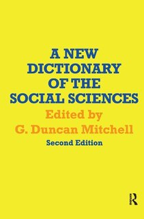 Front cover_A New Dictionary Of The Social Sciences