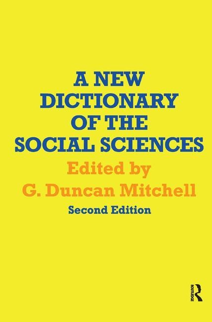Front cover_A New Dictionary Of The Social Sciences