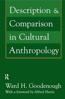 Couverture_Description And Comparison In Cultural Anthropology