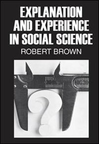 Couverture_Explanation And Experience In Social Science