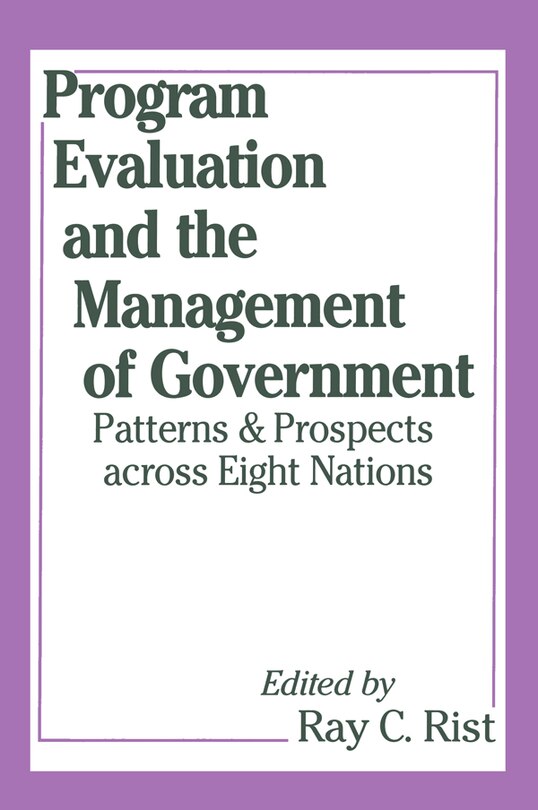 Couverture_Program Evaluation and the Management of Government