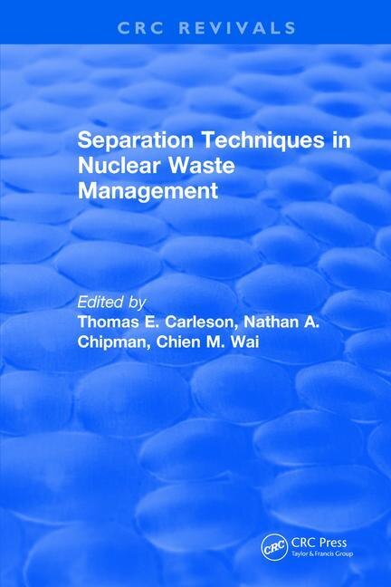 Couverture_Separation Techniques in Nuclear Waste Management (1995)