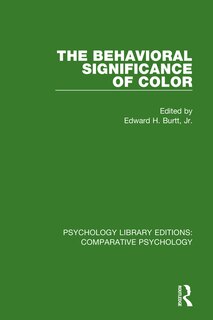 Front cover_The Behavioral Significance Of Color