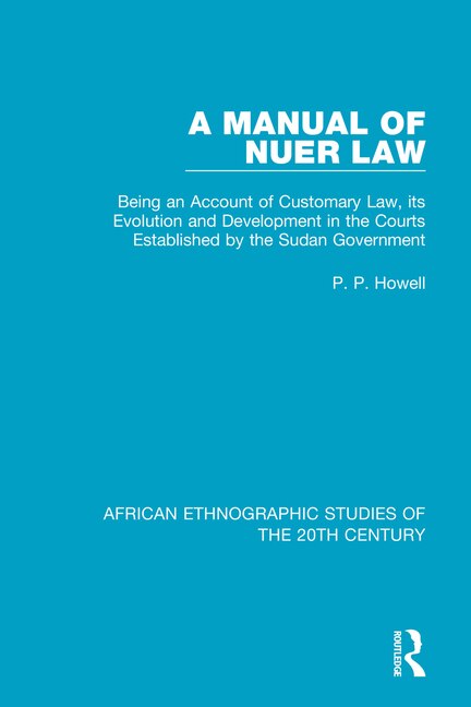 Couverture_A Manual of Nuer Law