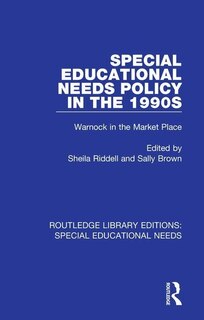 Front cover_Special Educational Needs Policy In The 1990s