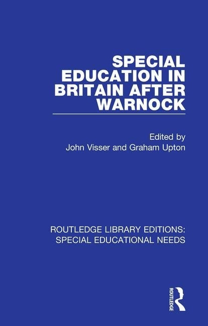 Front cover_Special Education In Britain After Warnock