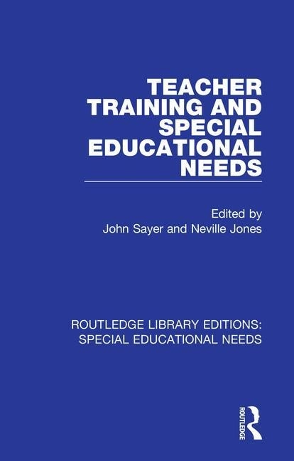 Front cover_Teacher Training And Special Educational Needs