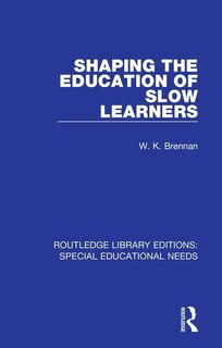 Couverture_Shaping The Education Of Slow Learners