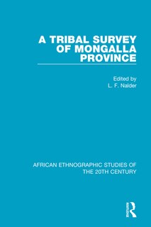 Front cover_A Tribal Survey Of Mongalla Province