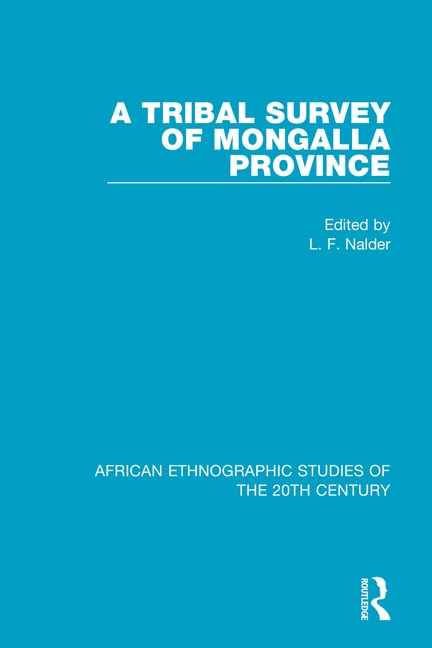 Front cover_A Tribal Survey Of Mongalla Province