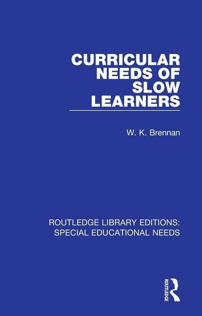 Front cover_Curricular Needs Of Slow Learners