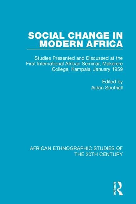 Front cover_Social Change in Modern Africa