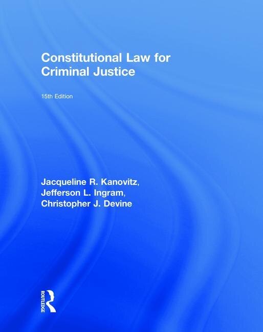 Front cover_Constitutional Law For Criminal Justice