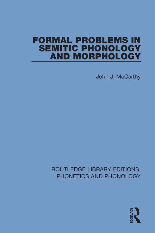Couverture_Formal Problems In Semitic Phonology And Morphology