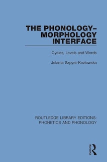 Front cover_The Phonology-morphology Interface