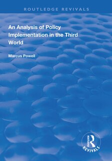 Couverture_An Analysis Of Policy Implementation In The Third World