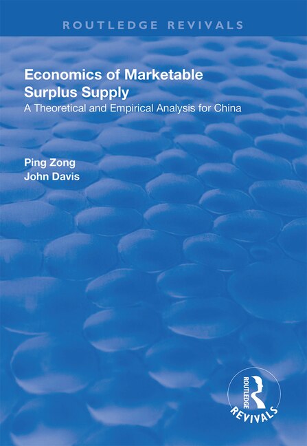Front cover_Economics of Marketable Surplus Supply