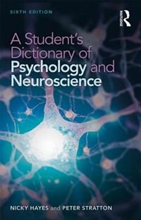 Couverture_A Student's Dictionary Of Psychology And Neuroscience