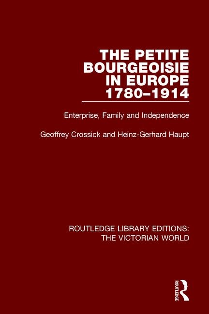 Couverture_The Petite Bourgeoisie in Europe 1780-1914