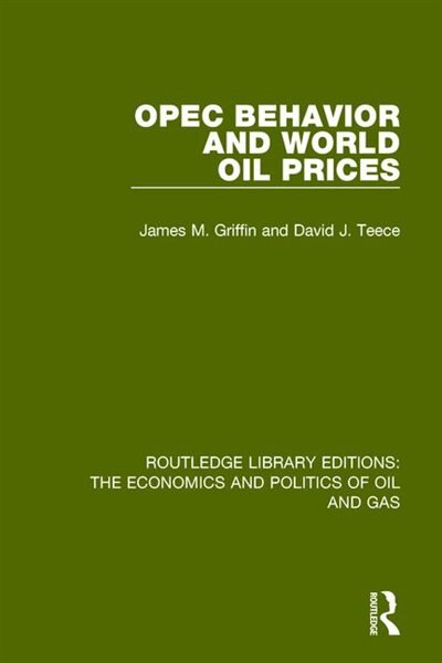 Front cover_Opec Behaviour And World Oil Prices