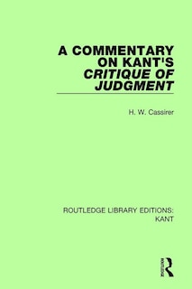 Front cover_A Commentary on Kant's Critique of Judgement