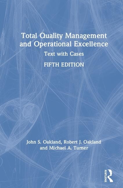 Couverture_Total Quality Management And Operational Excellence