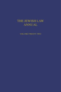 Couverture_The Jewish Law Annual Volume 22