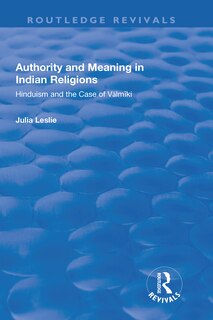Front cover_Authority And Meaning In Indian Religions