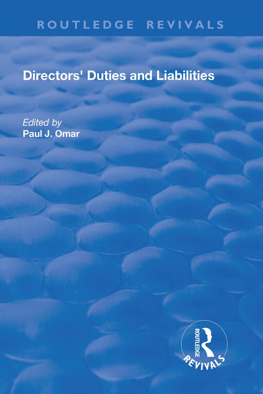 Couverture_Directors' Duties And Liabilities