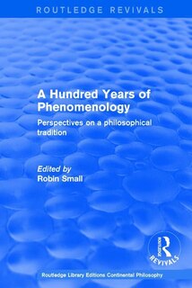 Front cover_A Hundred Years of Phenomenology