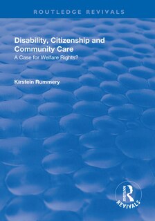Front cover_Disability, Citizenship And Community Care