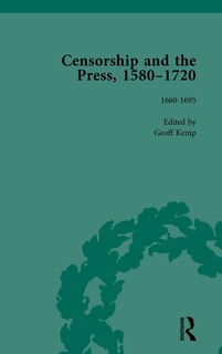 Couverture_Censorship And The Press, 1580-1720, Volume 3