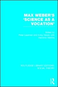 Front cover_Max Weber's 'Science as a Vocation'