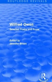 Couverture_Wilfred Owen (routledge Revivals)