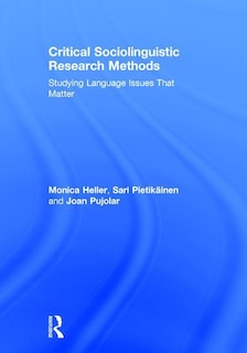 Couverture_Critical Sociolinguistic Research Methods