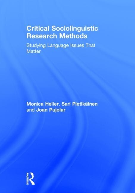 Couverture_Critical Sociolinguistic Research Methods