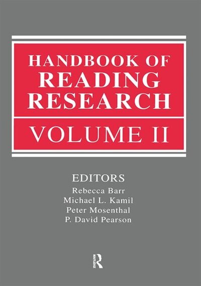 Front cover_Handbook Of Reading Research, Volume Ii