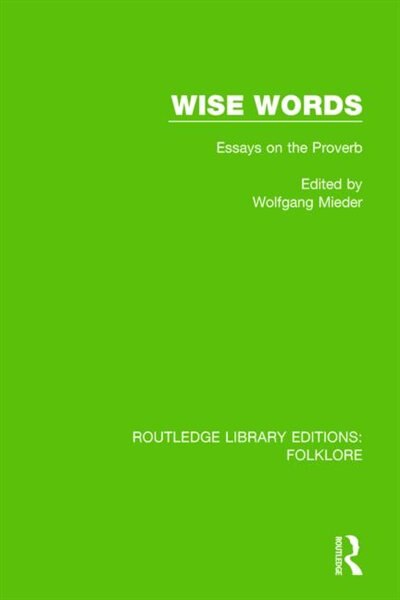 Front cover_Wise Words (RLE Folklore)