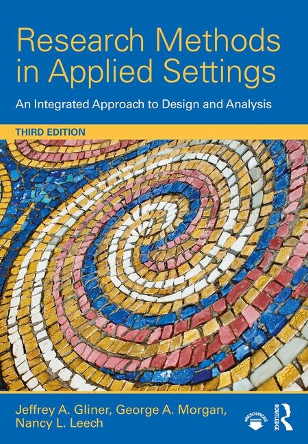 Front cover_Research Methods In Applied Settings