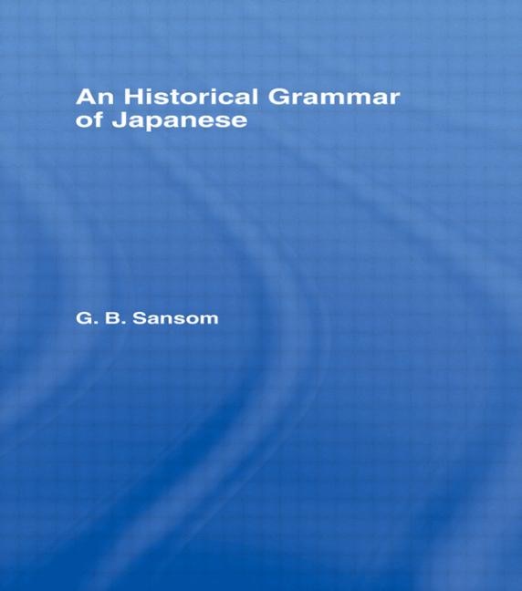 Front cover_Historical Grammar Of Japanese