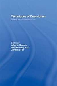 Couverture_Techniques Of Description