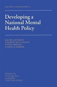 Front cover_Developing A National Mental Health Policy