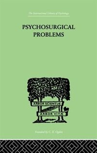 Front cover_Psychosurgical Problems