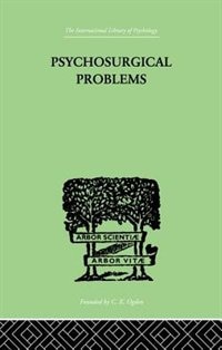 Front cover_Psychosurgical Problems